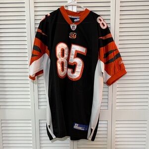 Men's Bengals Black and Orange Football Jersey- C. Johnson